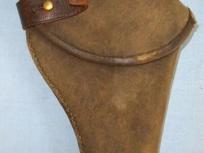 WW1 Pattern, British Royal Marines Officer WW1 Pattern, British Royal Marines Officer's Leather Holster Covered In Olive Li Care & Storage