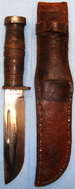 WWII U.S Cattaraugus 225Q \' Quartermasters\' Fighting Utility Knife And Sheath. ED 2621. Knive