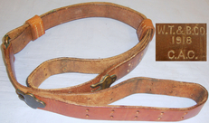 American Dated 1918 Leather Sling for the Springfield Rifle Made by ‘Westboro Trunk & Bag Co. 19966:27. American Dated 1918 Leather Sling for the Springfield Rifle Made by ‘Westboro Trunk & Bag Co. 19966:27. Other Accessory