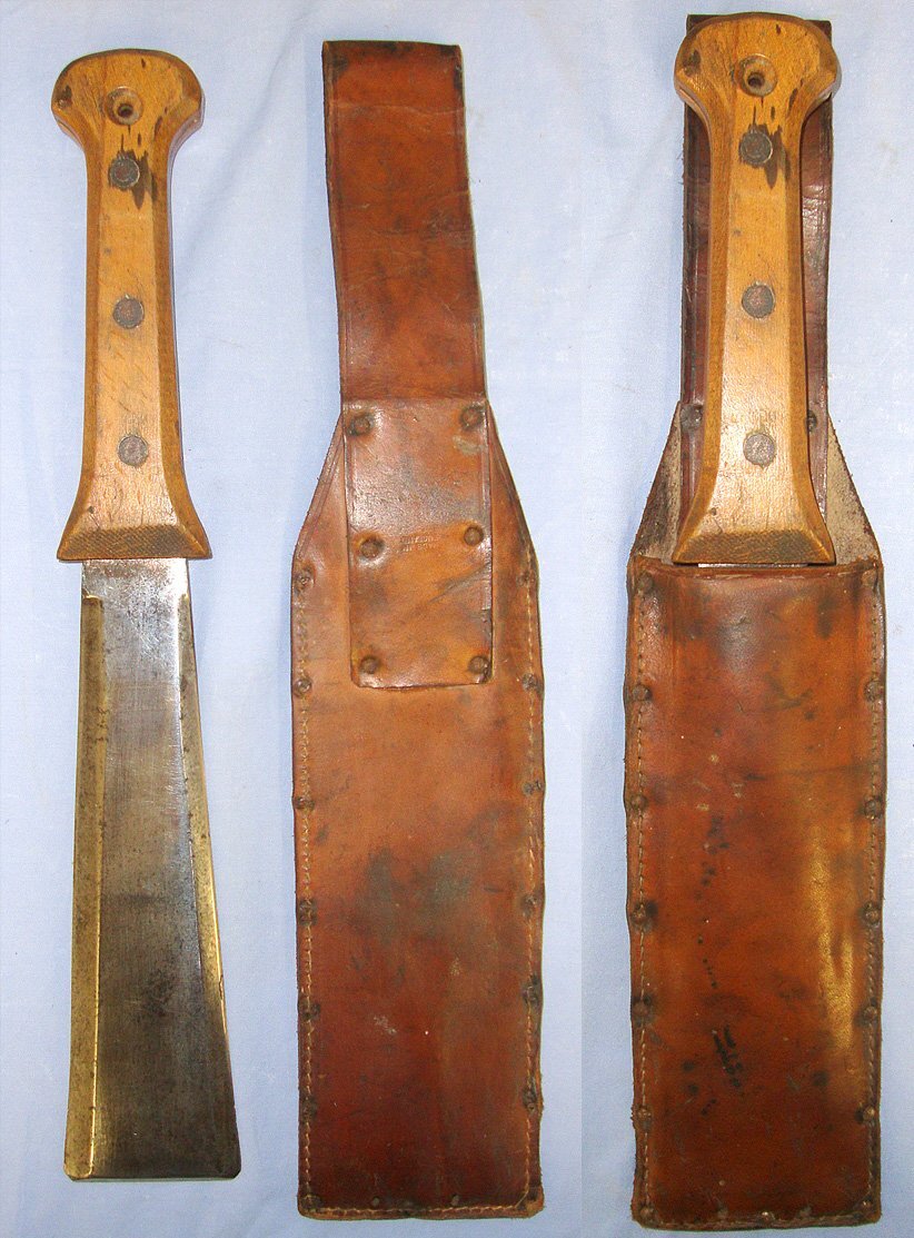  SCARCE**Vietnam War Era U.S. Patent CIA Handler Stecher Haxit Survival / Fighting Machete By Taylor Eye Witness Sheffield England & Scabbard. Sn 23552  Other Blade