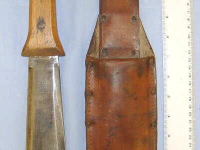 SCARCE**Vietnam War Era U.S. Patent CIA Handler Stecher Haxit Survival / Fighting Machete By Taylor Eye Witness Sheffield England & Scabbard. Sn 23552  Other Blade