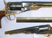 MINT**BLANK FIRER**Pietta Western Army 1860 9mm Blank Calibre Brass Framed Revolver With Colour Case Hardened Action, Loading Lever & Hammer (Colt M1860 Army). Sn 23484:121 blank firer - Blank Firing