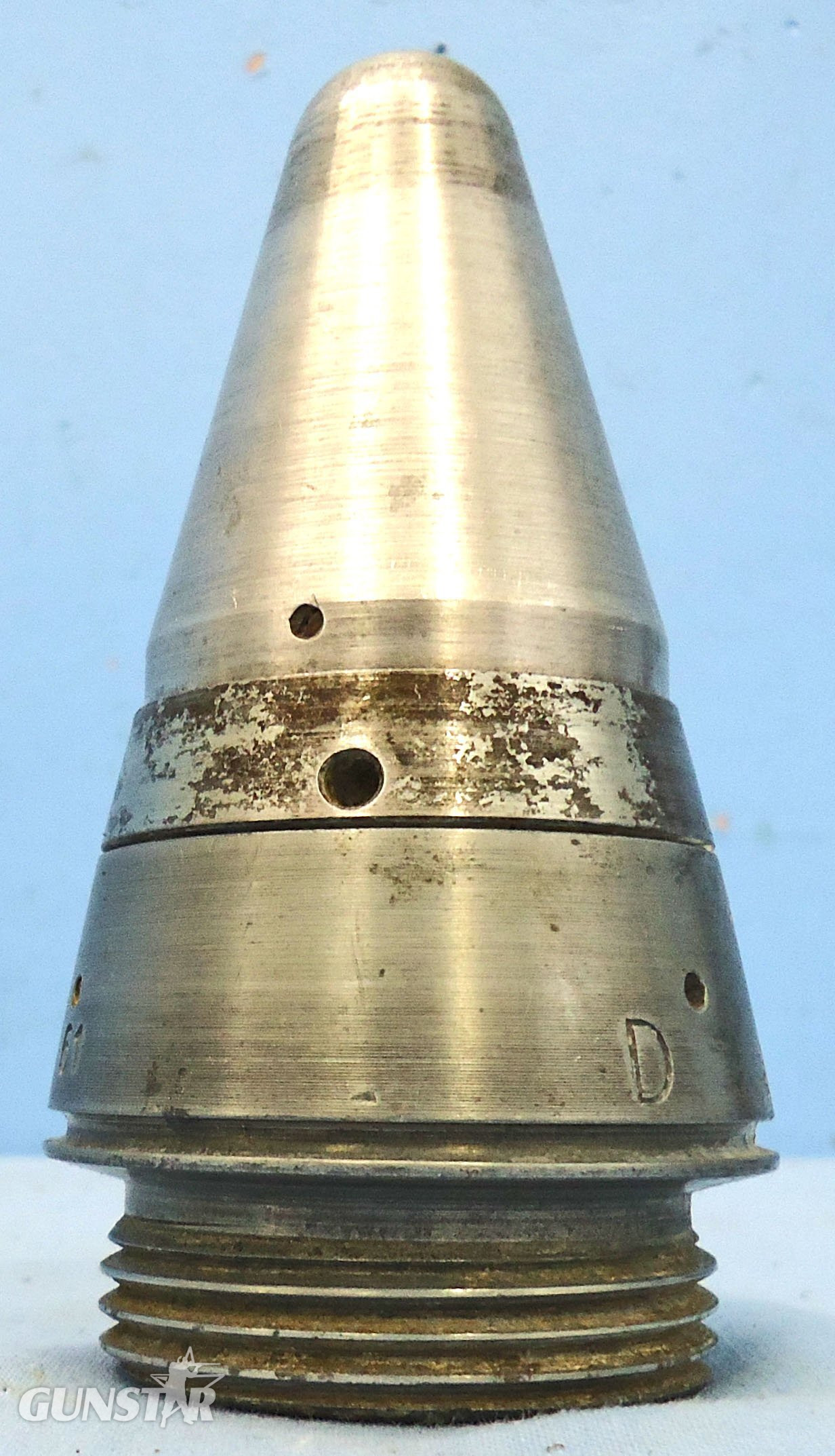 INERT. Unfired, WW2, 1943 Dated, German ZtZ.S/30 Fg1 Clockwork Time Fuze in its Original Bakelite Transit Container. - O 2215 INERT. Unfired, WW2, 1943 Dated, German ZtZ.S/30 Fg1 Clockwork Time Fuze in its Original Bakelite Transit Container. - O 2215  Other Ammunition 
