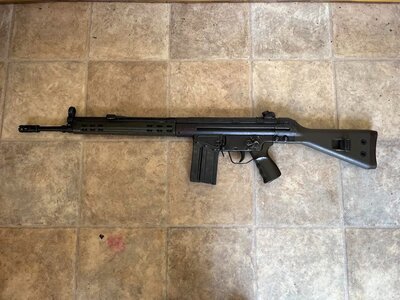 Rhodesian G3 7.62mm Rifle Deactivated  HK Bolt Action 7.62x51mm NATO Rifle