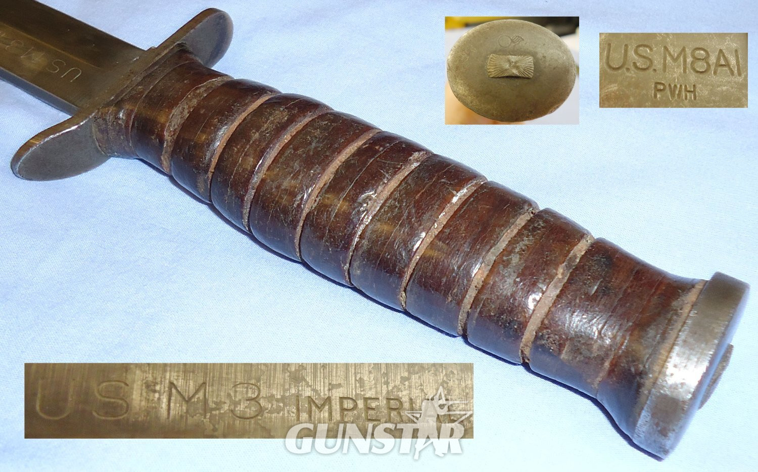 Scarce* Type 2 (End of 1943) U.S. M3 Trench Knife by ‘IMPERIAL’ Complete with its M8A1 Scabbard by P.W.H. ED 867. Knive