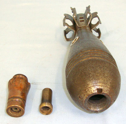 INERT DEACTIVATED WW2 1941 French Percussion Fused 60mm Brandt Infantry Mortar H INERT DEACTIVATED WW2 1941 French Percussion Fused 60mm Brandt Infantry Mortar H Antique & Militaria