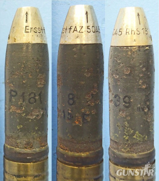  INERT DEACTIVATED. German, WW2, 1938 Dated, 20mm Soluthern (20x138B) (Flak 30 & 38) High Explosive (HE) Practice Round. - O 1936 INERT DEACTIVATED. German, WW2, 1938 Dated, 20mm Soluthern (20x138B) (Flak 30 & 38) High Explosive (HE) Practice Round. - O 1936  Other Ammunition