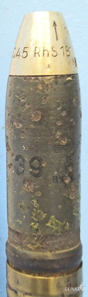 INERT DEACTIVATED. German, WW2, 1938 Dated, 20mm Soluthern (20x138B) (Flak 30 & 38) High Explosive (HE) Practice Round. - O 1936 INERT DEACTIVATED. German, WW2, 1938 Dated, 20mm Soluthern (20x138B) (Flak 30 & 38) High Explosive (HE) Practice Round. - O 1936  Other Ammunition 