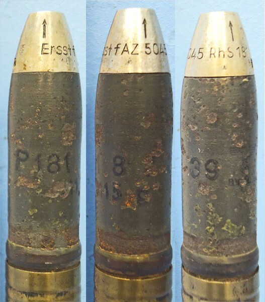  INERT DEACTIVATED. German, WW2, 1938 Dated, 20mm Soluthern (20x138B) (Flak 30 & 38) High Explosive (HE) Practice Round. - O 1936 INERT DEACTIVATED. German, WW2, 1938 Dated, 20mm Soluthern (20x138B) (Flak 30 & 38) High Explosive (HE) Practice Round. - O 1936  Other Ammunition
