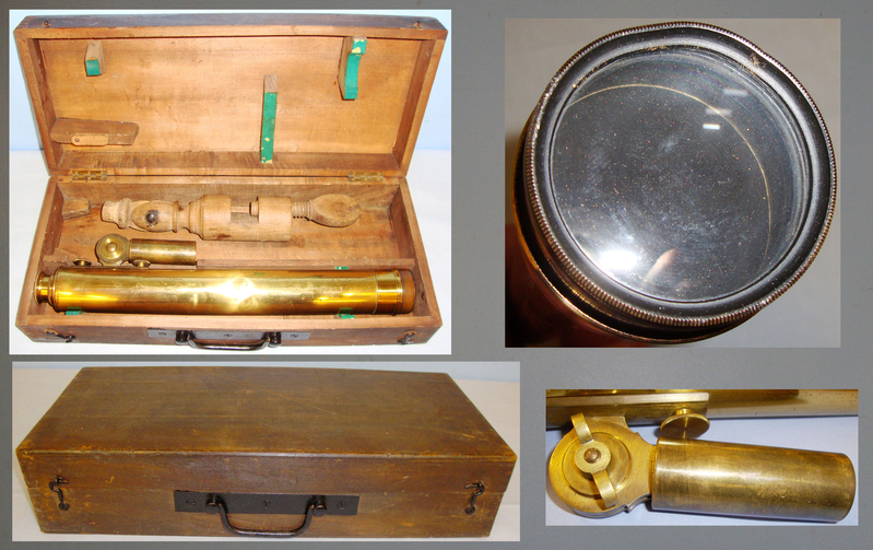 Early 20th Century, Cased, British J. Halden & Co Manchester & London Brass 2 Draw Telescope with Period Wood Desk / Table Stand. Sn 14978. Early 20th Century, Cased, British J. Halden & Co Manchester & London Brass 2 Draw Telescope with Period Wood Desk / Table Stand. Sn 14978. Other Accessory