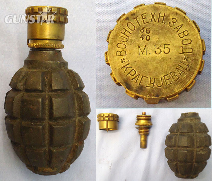 INERT DEACTIVATED. WW2, Yugoslavian, 1940 Dated, M38 Offensive Hand Grenade. - O 2075 INERT DEACTIVATED. WW2, Yugoslavian, 1940 Dated, M38 Offensive Hand Grenade. - O 2075  Other Ammunition in 
