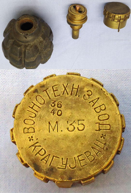 INERT DEACTIVATED. WW2, Yugoslavian, 1940 Dated, M38 Offensive Hand Grenade. - O 2075 INERT DEACTIVATED. WW2, Yugoslavian, 1940 Dated, M38 Offensive Hand Grenade. - O 2075  Other Ammunition