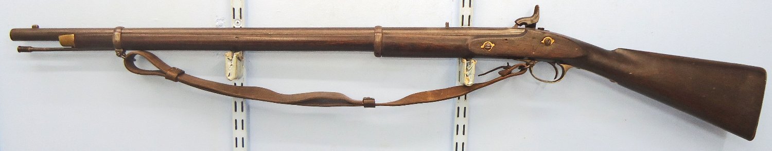 Royal Small Arms Factory (Enfield) Enfield, Pattern 1858, Native Sergeants, Smoothbore .650” Percussion Musket, Marked to the Excise & Salt Protectorate. Sn - 22426:14 Single Shot .65 Cal Muzzleloader Rifle - {CATEGORY}