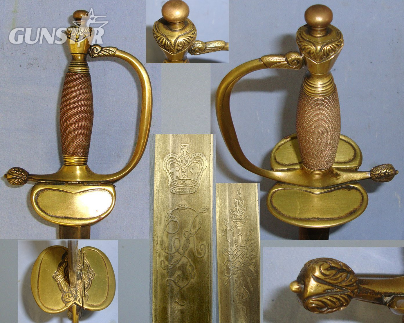 NAPOLEONIC PENINSULAR WARS ERA** British 1796 Pattern Infantry Officer’s Sword With Etched Blade & Scabbard. Sn 22771 Sword