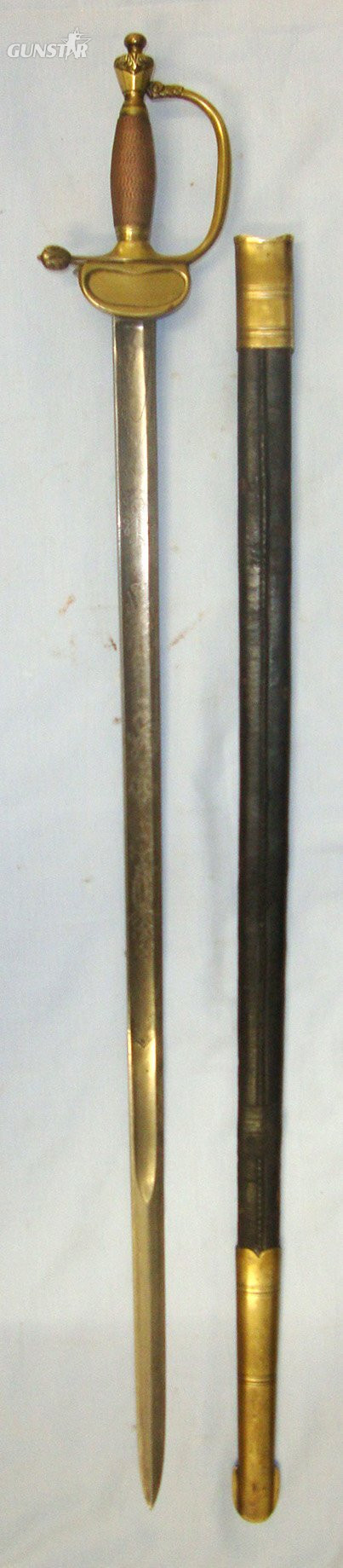  NAPOLEONIC PENINSULAR WARS ERA** British 1796 Pattern Infantry Officer’s Sword With Etched Blade & Scabbard. Sn 22771 Sword