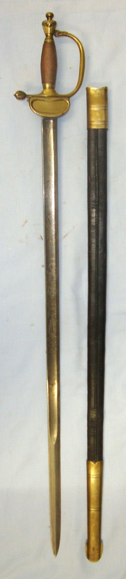  NAPOLEONIC PENINSULAR WARS ERA** British 1796 Pattern Infantry Officer’s Sword With Etched Blade & Scabbard. Sn 22771 Sword
