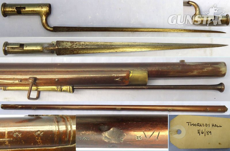  Napoleonic War Era, Fine Quality, Duke of Richmond’s Pattern Musket, Short Land Pattern, Brown Bess .75 inch Calibre, Smooth Bore Antique Musket & Bayonet to the Thoresby Volunteers, Pierrepont Family Engraved Escutcheon ex Thoresby Hall Collection.Sn - Napoleonic War Era, Fine Quality, Duke of Richmond’s Pattern Musket, Short Land Pattern, Brown Bess .75 inch Calibre, Smooth Bore Antique Musket & Bayonet to the Thoresby Volunteers, Pierrepont Family Engraved Escutcheon ex Thoresby Hall Collection.Sn - Muzzleloader Various Rifle