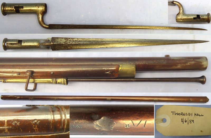  Napoleonic War Era, Fine Quality, Duke of Richmond’s Pattern Musket, Short Land Pattern, Brown Bess .75 inch Calibre, Smooth Bore Antique Musket & Bayonet to the Thoresby Volunteers, Pierrepont Family Engraved Escutcheon ex Thoresby Hall Collection.Sn - Napoleonic War Era, Fine Quality, Duke of Richmond’s Pattern Musket, Short Land Pattern, Brown Bess .75 inch Calibre, Smooth Bore Antique Musket & Bayonet to the Thoresby Volunteers, Pierrepont Family Engraved Escutcheon ex Thoresby Hall Collection.Sn - Muzzleloader Various Rifle