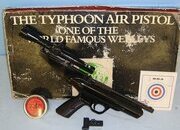Boxed 1977-1982 Webley Typhoon .22 Calibre Air Pistol With Sussex Armoury Telescopic Sight & Accessories. Sn 23608  air pistol .22