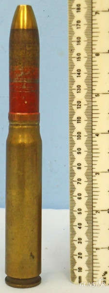 INERT DEACTIVATED. British, 1944 Dated, 20mm Hispano-Suiza (20x110) HS 404 Aircraft Cannon High Explosive Incendiary (HEI) Round. - O 1818 INERT DEACTIVATED. British, 1944 Dated, 20mm Hispano-Suiza (20x110) HS 404 Aircraft Cannon High Explosive Incendiary (HEI) Round. - O 1818  Other Ammunition in 