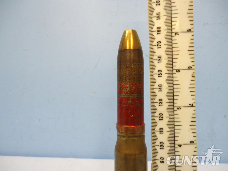INERT DEACTIVATED. British, 1944 Dated, 20mm Hispano-Suiza (20x110) HS 404 Aircraft Cannon High Explosive Incendiary (HEI) Round. - O 1818 INERT DEACTIVATED. British, 1944 Dated, 20mm Hispano-Suiza (20x110) HS 404 Aircraft Cannon High Explosive Incendiary (HEI) Round. - O 1818  Other Ammunition - {CATEGORY} in 