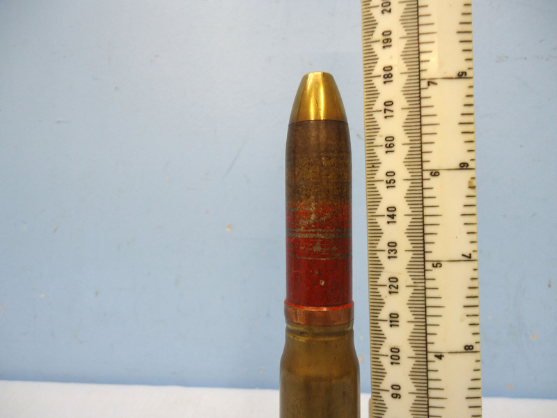 INERT DEACTIVATED. British, 1944 Dated, 20mm Hispano-Suiza (20x110) HS 404 Aircraft Cannon High Explosive Incendiary (HEI) Round. - O 1818 INERT DEACTIVATED. British, 1944 Dated, 20mm Hispano-Suiza (20x110) HS 404 Aircraft Cannon High Explosive Incendiary (HEI) Round. - O 1818  Other Ammunition - {CATEGORY} in 