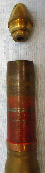 INERT DEACTIVATED. British, 1944 Dated, 20mm Hispano-Suiza (20x110) HS 404 Aircraft Cannon High Explosive Incendiary (HEI) Round. - O 1818 INERT DEACTIVATED. British, 1944 Dated, 20mm Hispano-Suiza (20x110) HS 404 Aircraft Cannon High Explosive Incendiary (HEI) Round. - O 1818  Other Ammunition 
