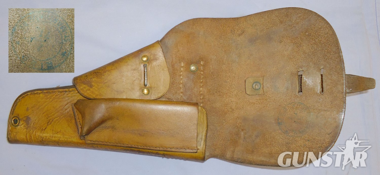 Rare* French Foreign Legion & WW2 Era Tan/ Sand Leather Holster for Large Frame MAB Semi-Automatic Service Pistols. Sn 10536. Rare* French Foreign Legion & WW2 Era Tan/ Sand Leather Holster for Large Frame MAB Semi-Automatic Service Pistols. Sn 10536. Antique & Militaria