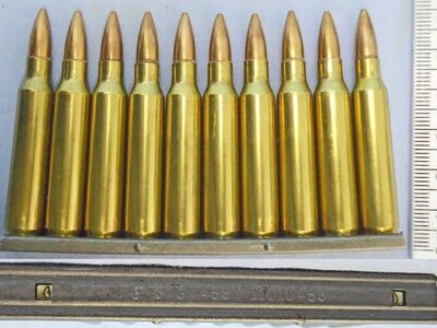 INERT DEACTIVATED. American Armalite AR 15, .223 (5.56mm*45) NATO, 10 Round Stripper Clip Containing 10 Ball Rounds. - O 2287Om INERT DEACTIVATED. American Armalite AR 15, .223 (5.56mm*45) NATO, 10 Round Stripper Clip Containing 10 Ball Rounds. - O 2287 Various Other Ammunition