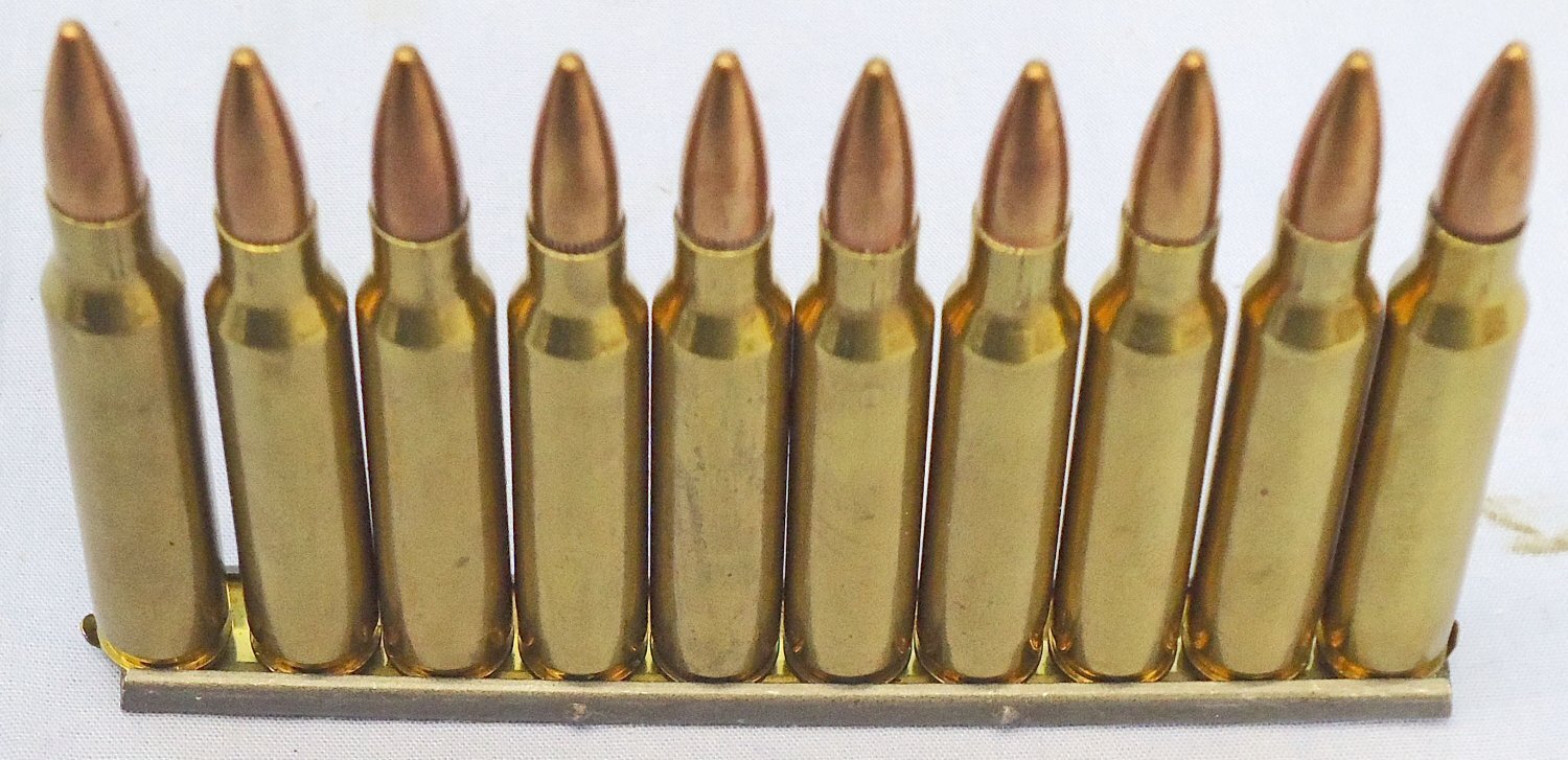  INERT DEACTIVATED. American Armalite AR 15, .223 (5.56mm*45) NATO, 10 Round Stripper Clip Containing 10 Ball Rounds. - O 2287Om INERT DEACTIVATED. American Armalite AR 15, .223 (5.56mm*45) NATO, 10 Round Stripper Clip Containing 10 Ball Rounds. - O 2287 Various Other Ammunition
