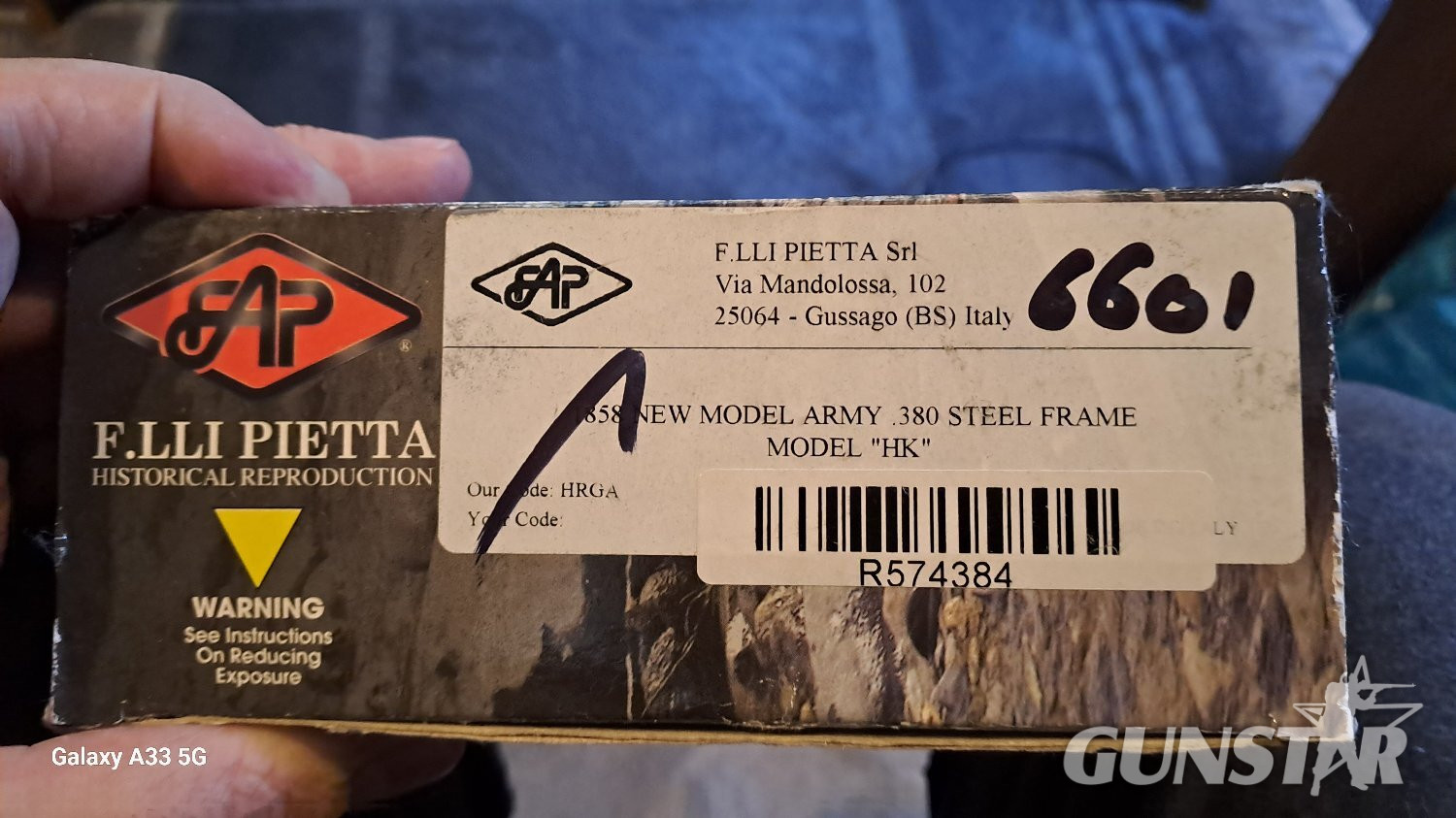  Pietta 1858 New Model Army 8 mm Single Shot