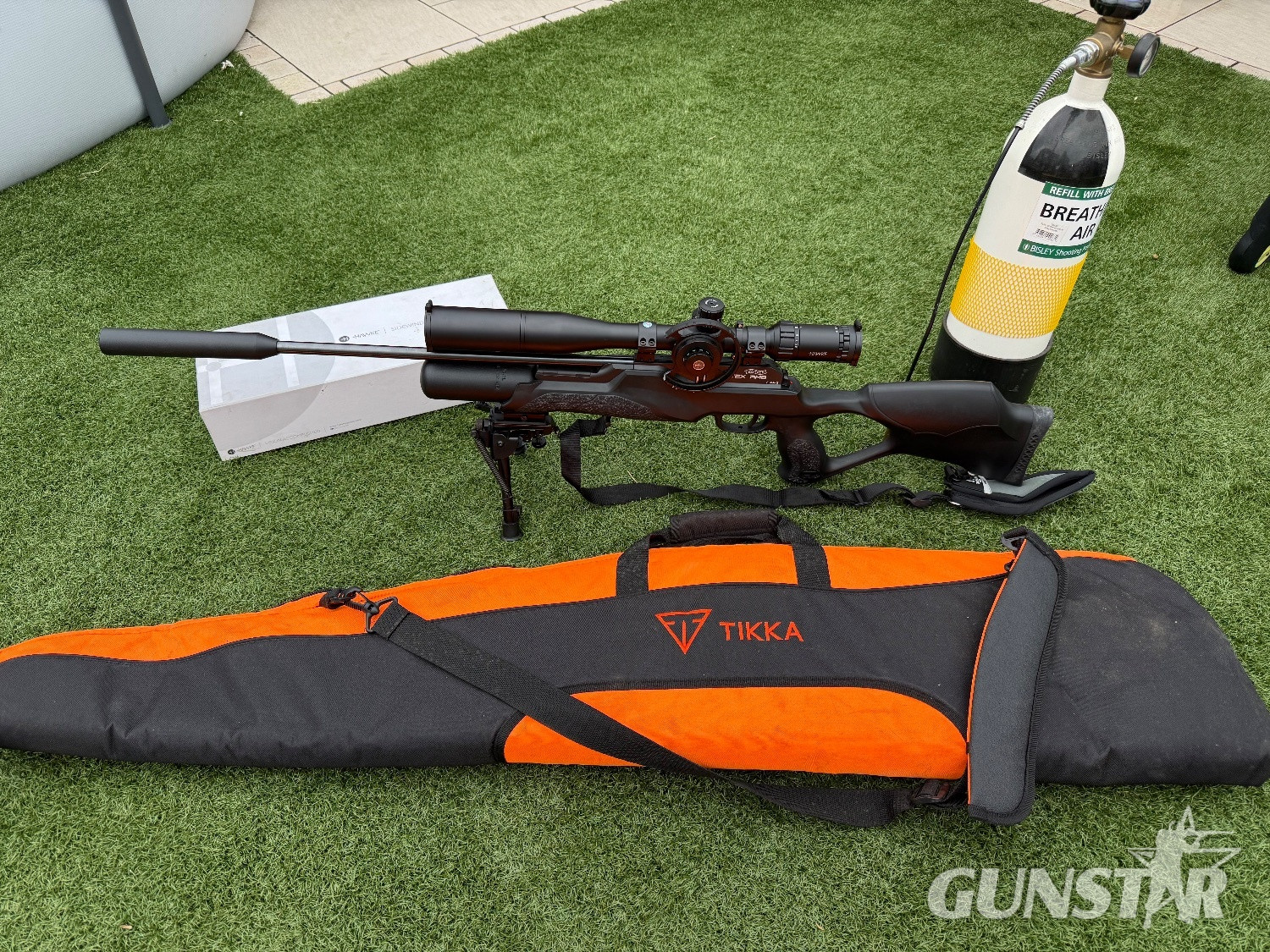 Walther Rotex RM8 with Hawke Sidewinder and bottle .177