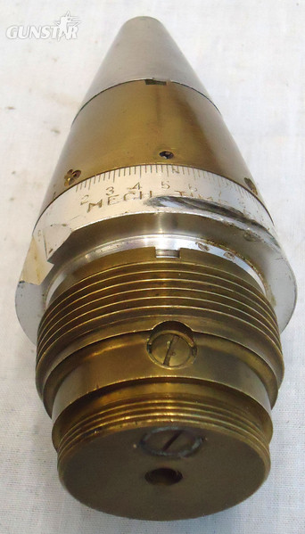  INERT DEACTIVATED. Unfired WW2, 1942 Dated American M43A3 Mechanical Time Fuse & Protector Cover. - O 1726 INERT DEACTIVATED. Unfired WW2, 1942 Dated American M43A3 Mechanical Time Fuse & Protector Cover. - O 1726  Other Ammunition