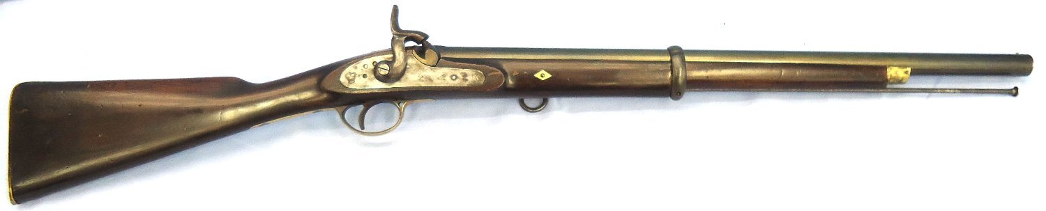 Victorian, British Army in Indian, Light Cavalry.65 Calibre, Smooth Bore, Antique Percussion Carbine with Saddle Bar and Ring. Sn 23424 Victorian, British Army in Indian, Light Cavalry.65 Calibre, Smooth Bore, Antique Percussion Carbine with Saddle Bar and Ring. Sn 23424 Single Shot Various Rifle - {CATEGORY} in 