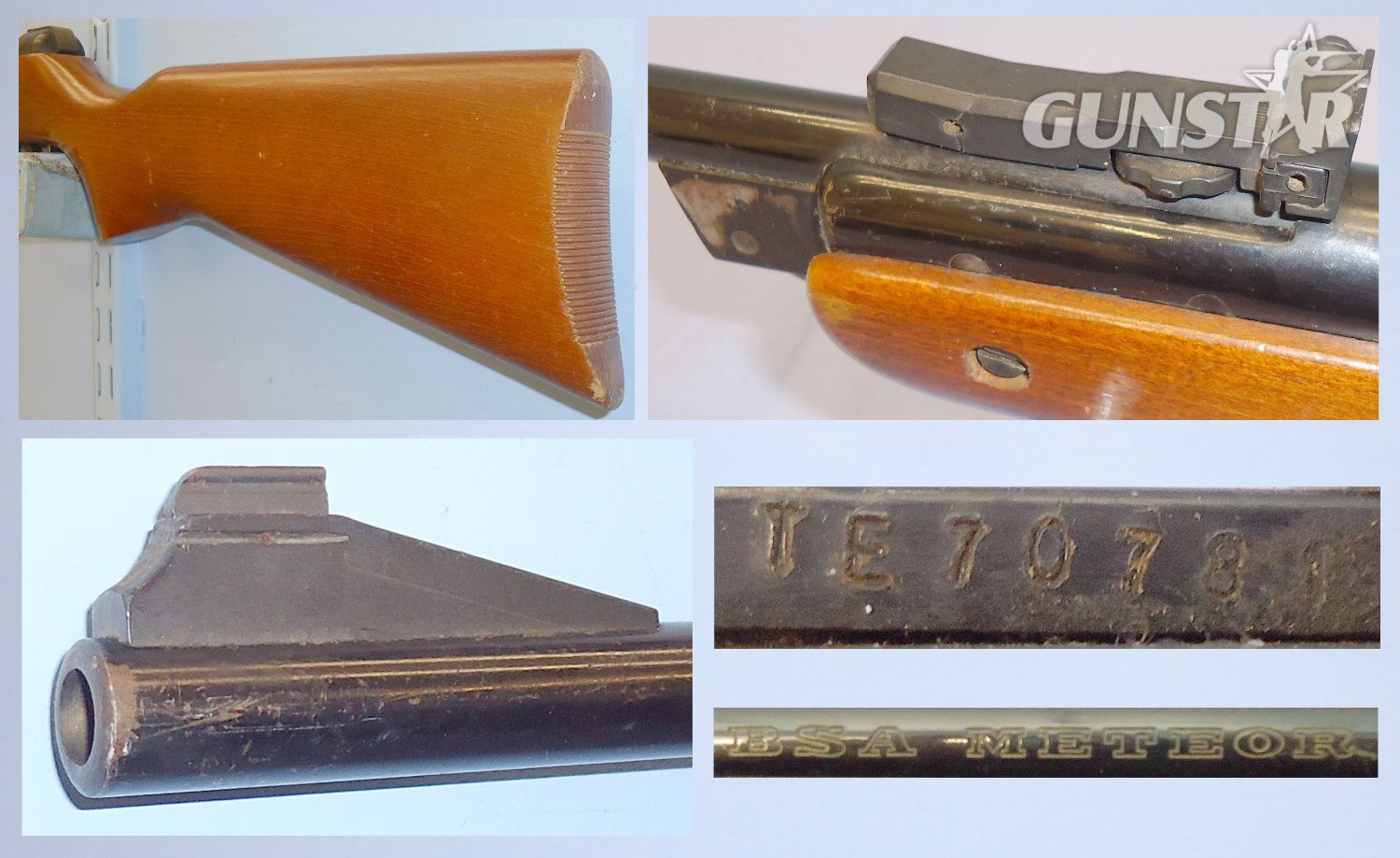BSA 1969-1973 B.S.A Super Meteor .22 Calibre Break Action Air Rifle \'TE\' Prefix Serial Number. Sn 10791. .22