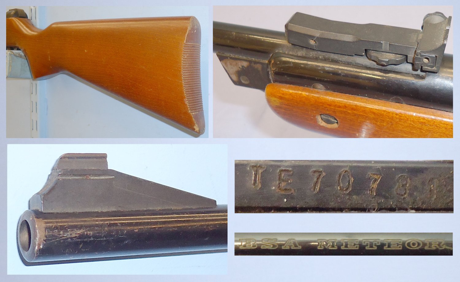 BSA 1969-1973 B.S.A Super Meteor .22 Calibre Break Action Air Rifle \'TE\' Prefix Serial Number. Sn 10791. .22