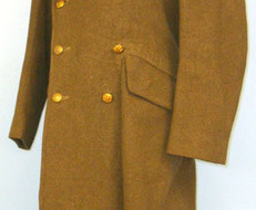 H.Lotery & Co., Ltd. 1939 Pattern British WD Home Guards Officer’s Khaki Winter Great Coat, Size 5, B Clothing