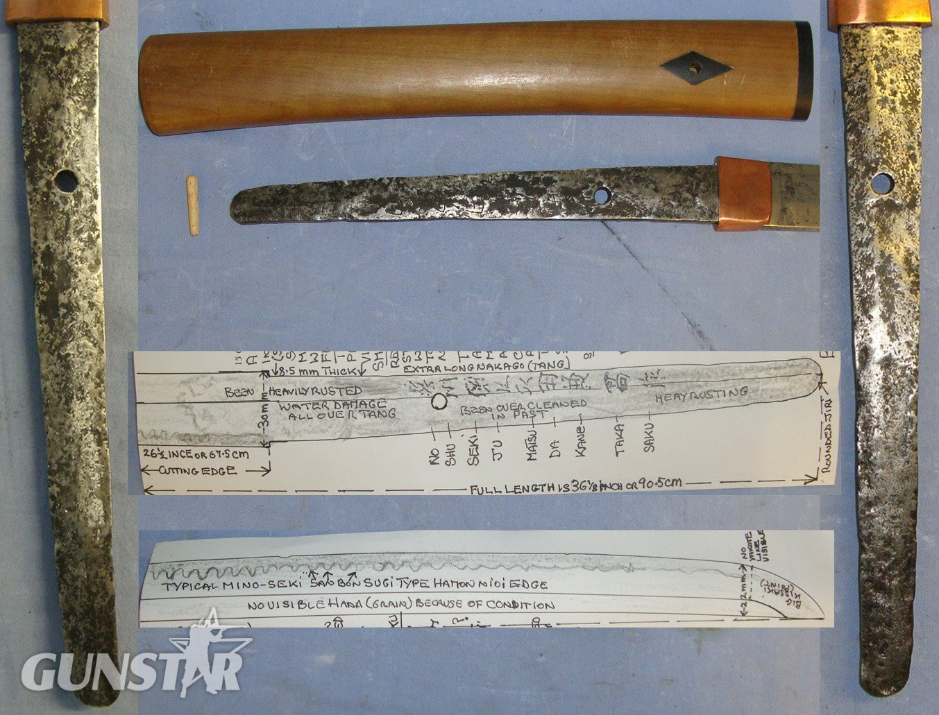 HIGH GRADE SHOWA-TO**WW2 Period Japanese Katana Sword Blade Seki Gunto Smith Signed ‘NOSHU SEKI JU MATSUDA KANE TAKA SAKU’ In Protective Wood Shira Saya Resting Mounts & Expert Assessment. Sn 22019 Sword