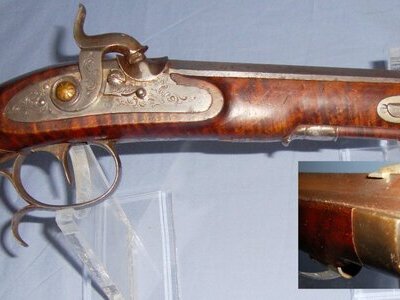 C1840 German Goellner A Suhl .50 Bore Percussion Target / Duelling Pistol With Octagonal Barrel & Safety Catch. Sn 18258:3. C1840 German Goellner A Suhl .50 Bore Percussion Target / Duelling Pistol With Octagonal Barrel & Safety Catch. Sn 18258:3. Obsolete Muzzleloader