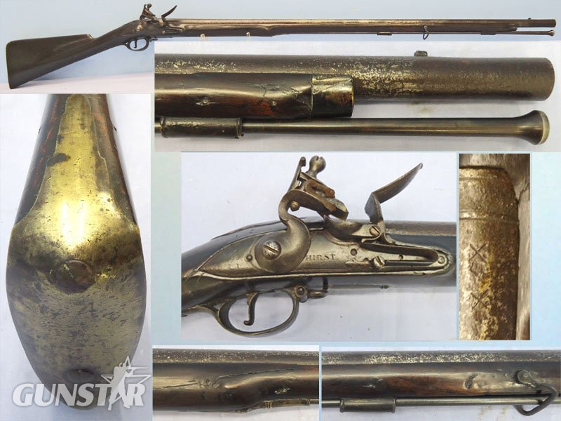 American War of Independence Era**Extremely Rare .67 Pistol Bore Officers Fusil Brown Bess, Number 7 by Hirst. Sn - 23230:2 American War of Independence Era**Extremely Rare .67 Pistol Bore Officers Fusil Brown Bess, Number 7 by Hirst. Sn - 23230:2 Muzzleloader Various Rifle in 