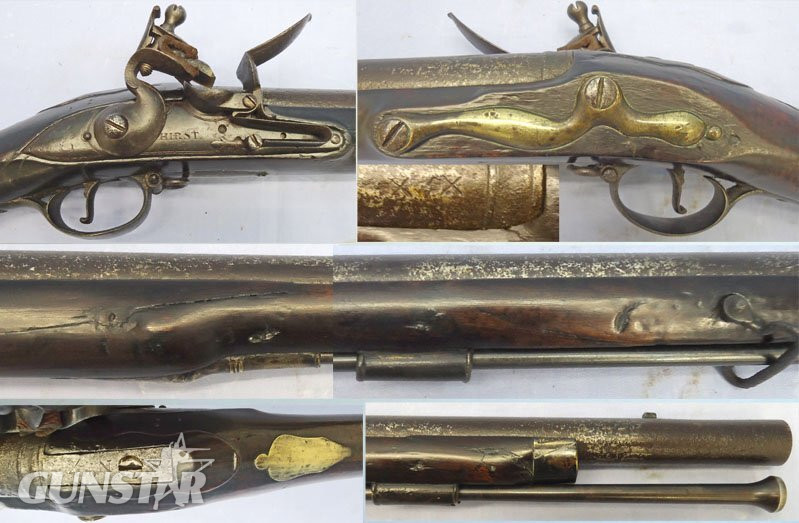  American War of Independence Era**Extremely Rare .67 Pistol Bore Officers Fusil Brown Bess, Number 7 by Hirst. Sn - 23230:2 American War of Independence Era**Extremely Rare .67 Pistol Bore Officers Fusil Brown Bess, Number 7 by Hirst. Sn - 23230:2 Muzzleloader Various Rifle