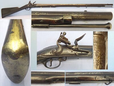 American War of Independence Era**Extremely Rare .67 Pistol Bore Officers Fusil Brown Bess, Number 7 by Hirst. Sn - 23230:2 American War of Independence Era**Extremely Rare .67 Pistol Bore Officers Fusil Brown Bess, Number 7 by Hirst. Sn - 23230:2 Muzzleloader Various Rifle