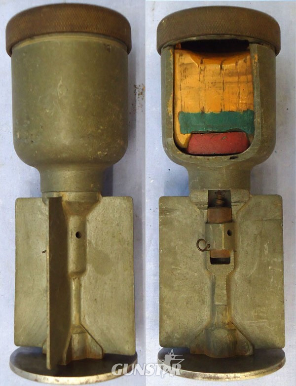 INERT DEACTIVATED. Rare WW2, Home Guard, Quarter Sectioned Instructional, 1941 Dated, British No.68 AT (Anti Tank) HEAT (High Explosive Anti-Tank) Fin Stabilised Hollow Charged Rifle Grenade. Sn - 21304 INERT DEACTIVATED. Rare WW2, Home Guard, Quarter Sectioned Instructional, 1941 Dated, British No.68 AT (Anti Tank) HEAT (High Explosive Anti-Tank) Fin Stabilised Hollow Charged Rifle Grenade. Sn - 21304  Other Ammunition in 