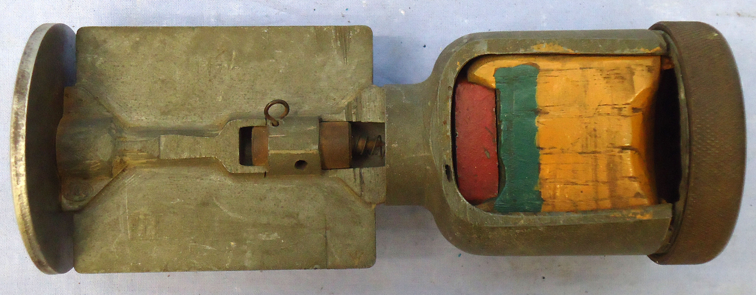INERT DEACTIVATED. Rare WW2, Home Guard, Quarter Sectioned Instructional, 1941 Dated, British No.68 AT (Anti Tank) HEAT (High Explosive Anti-Tank) Fin Stabilised Hollow Charged Rifle Grenade. Sn - 21304 INERT DEACTIVATED. Rare WW2, Home Guard, Quarter Sectioned Instructional, 1941 Dated, British No.68 AT (Anti Tank) HEAT (High Explosive Anti-Tank) Fin Stabilised Hollow Charged Rifle Grenade. Sn - 21304  Other Ammunition - {CATEGORY} in 