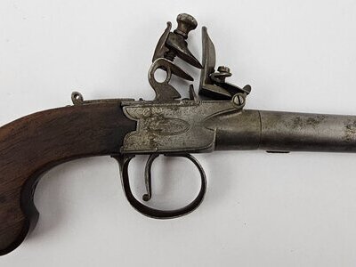 British Circa 1800 Boxlock Flintlock Pistol By Bass Of London Pistol None Muzzleloader