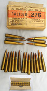 INERT DEACTIVATED. Rare 20 Round Packet of .276 Peterson (7x51) Ball Ammunition  INERT DEACTIVATED. Rare 20 Round Packet of .276 Peterson (7x51) Ball Ammunition  Antique & Militaria