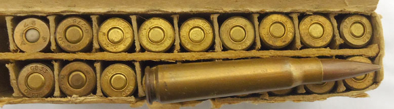 INERT DEACTIVATED. Rare 20 Round Packet (Containing 19 Rounds), British & Americ INERT DEACTIVATED. Rare 20 Round Packet (Containing 19 Rounds), British & Americ Antique & Militaria