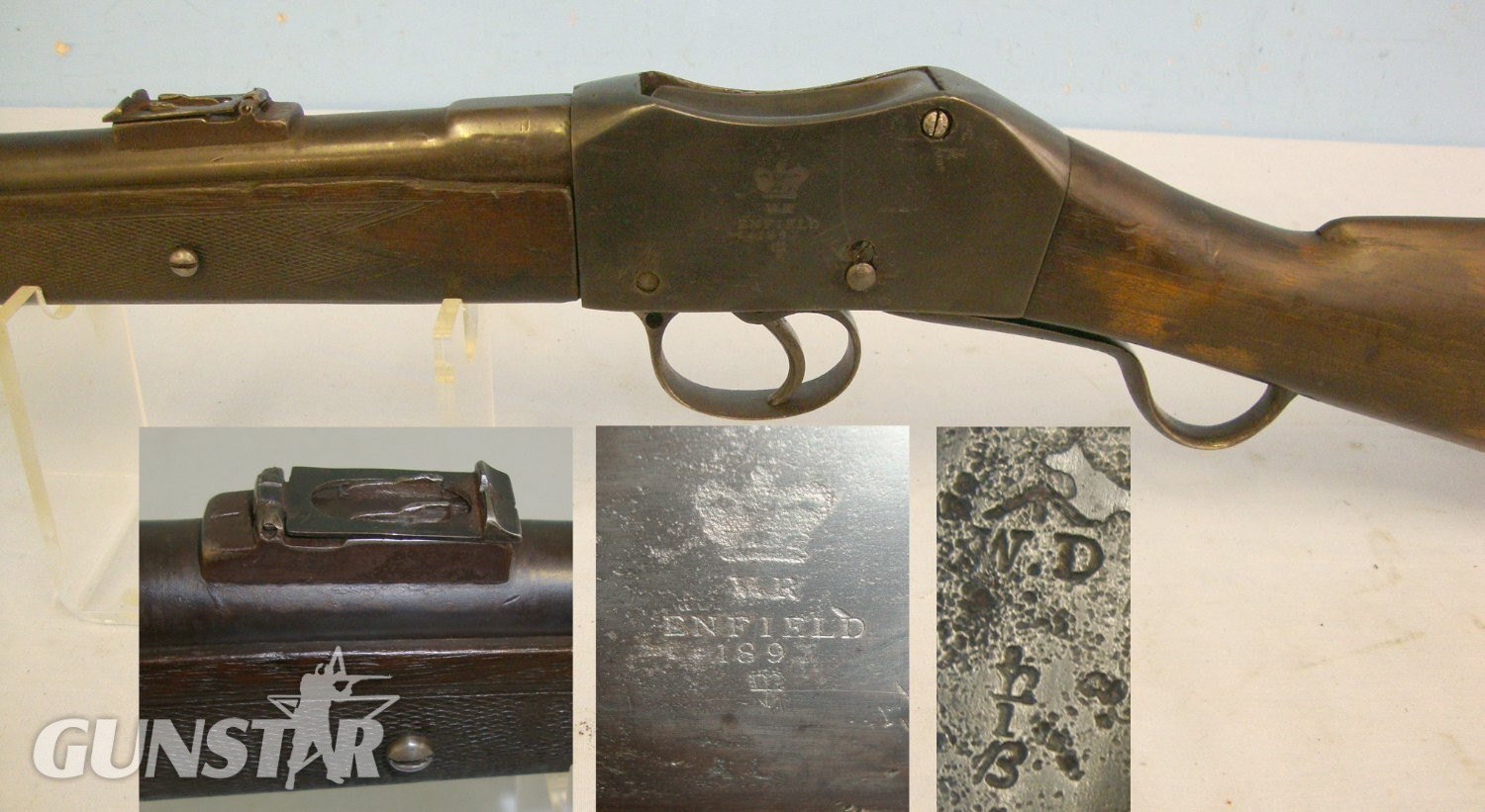British WD MK 1, 'I.C.1.' (1st Issue Pattern Cavalry MK 1) .577x .450, Enfield 1897 Cavalry Carbine Period Re-Barrelled At Enfield With Henry Rifling. A 595 Martini Single Shot .577/450 Martini-Henry Rifle