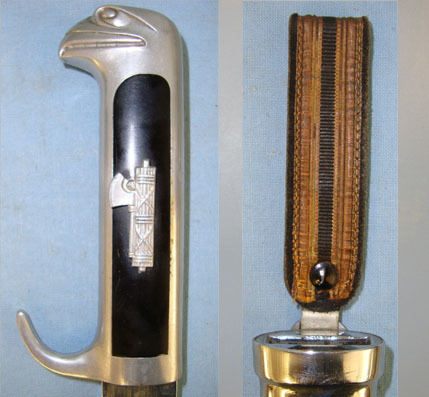  MVSN (Milizia Voluntaria Sicurezza Nationale) Leaders Alloy Eagle’s Head Hilt Da Other Blade