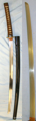  Pre WW2 December 1938 Dated Japanese Civilian Sword With Possible Gendaito Artisan Smith Signed Regulation Military Length Blade Possibly ‘TOMO KAZU SUKE’ / ‘SUKE MITSU’ With Scabbard & Expert Assessment Sword
